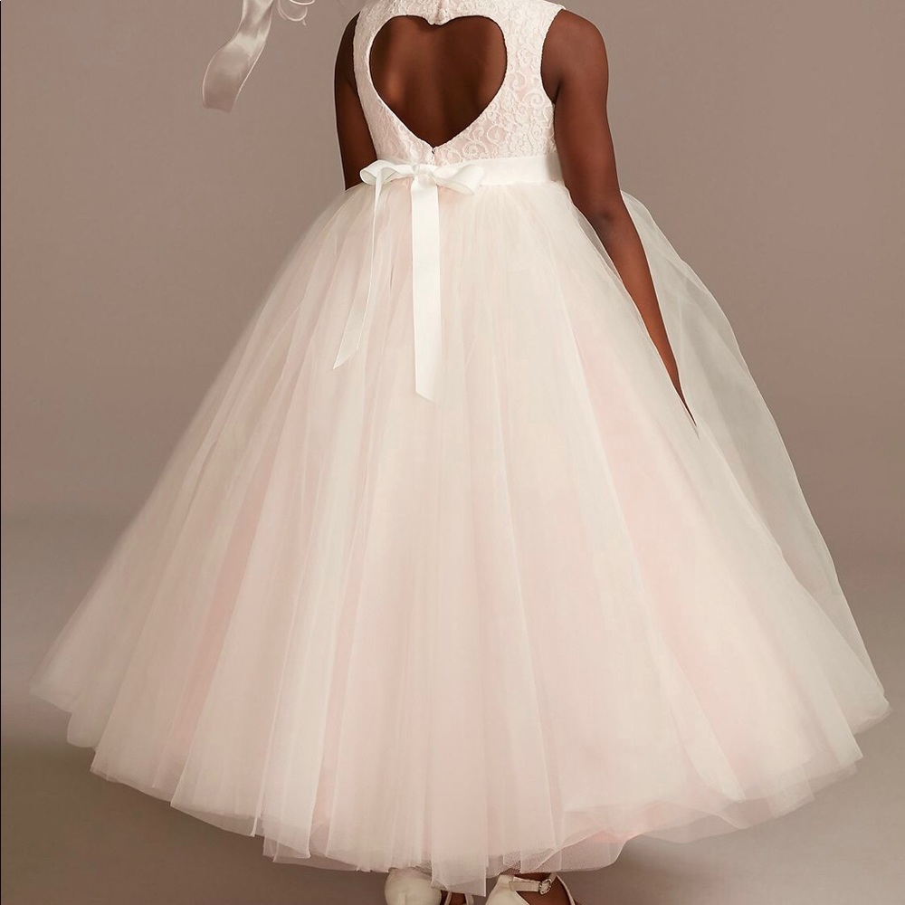 Flower girl dress from David’s Bridal